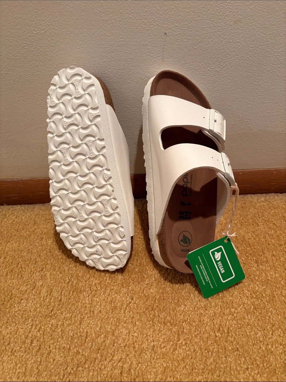 Papillio White Double-Buckle Slide Sandals - Picture 2 of 4